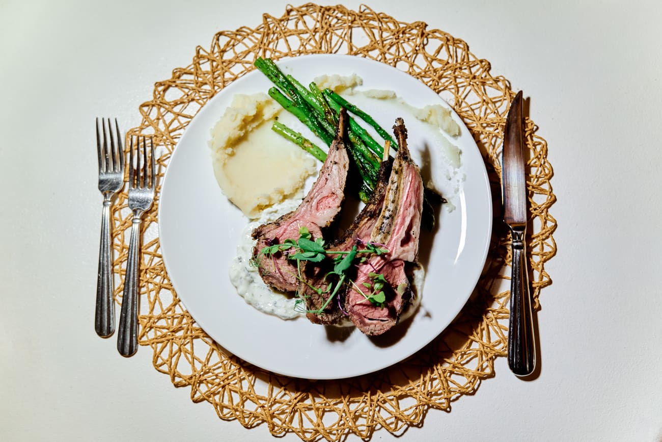 A course plated for the wedding by the executive chef
